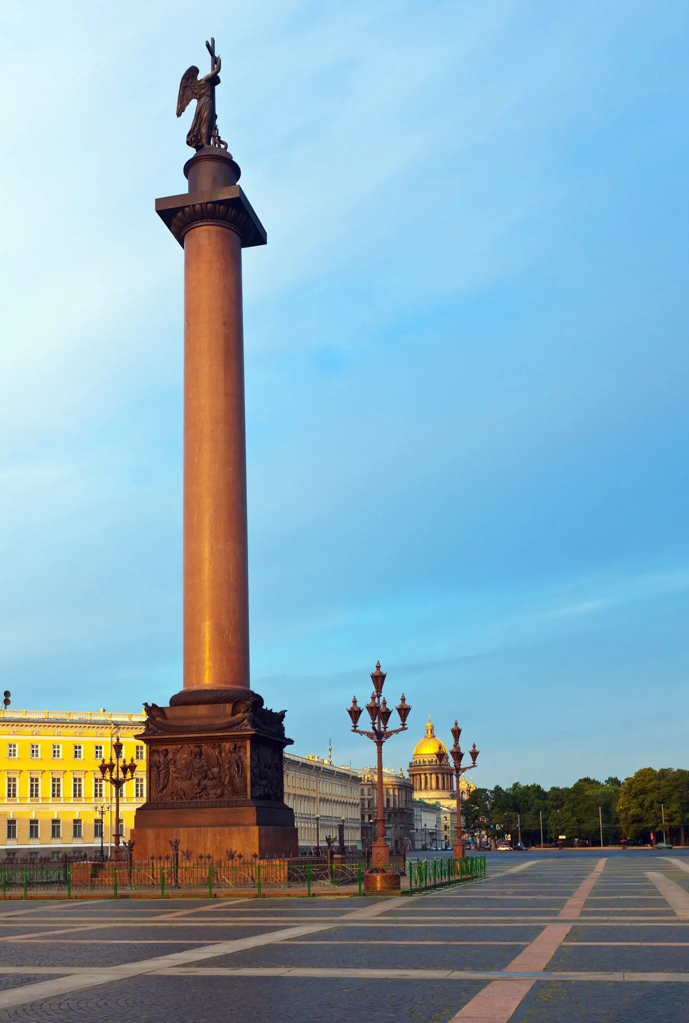 Ansicht von Sankt Petersburg. Die Alexandersäule.